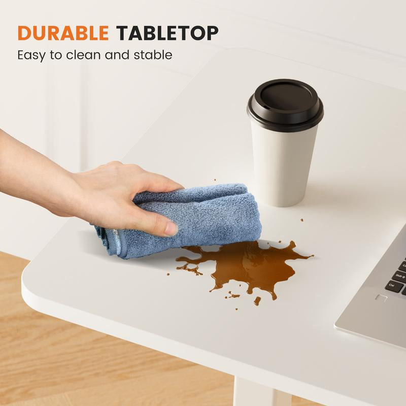 【Fall Deals】Overbed Bedside Table with Wheels, Mobile Standing Stand up Rolling Laptop PC, Adjustable Height Tray, Side Computer Workstation for Home Use