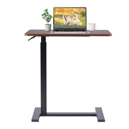 【Fall Deals】Overbed Bedside Table with Wheels, Mobile Standing Stand up Rolling Laptop PC, Adjustable Height Tray, Side Computer Workstation for Home Use